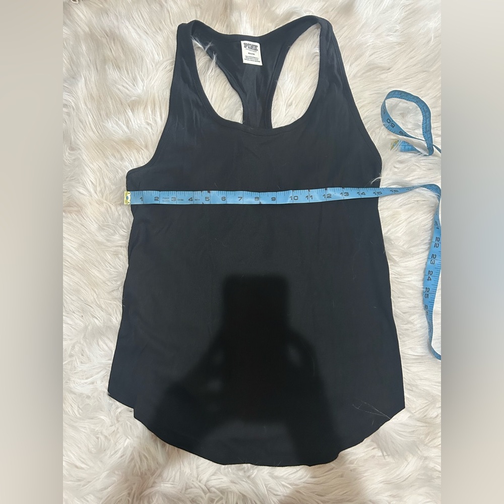 PINK Black Tank Top